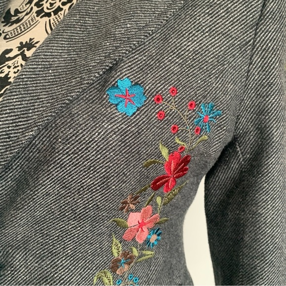 Vintage 90s Y2K Embroidered Blazer - Picture 4 of 13